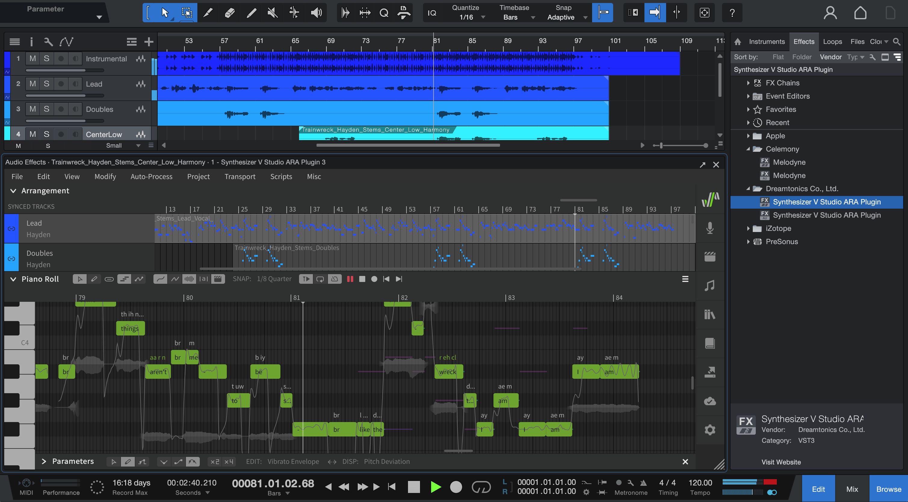 Synthesizer V Studio 1.11.0b1 Update | Dreamtonics株式会社